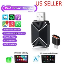 Mini Wireless CarPlay Adapter For Android Auto &Apple USB Car Dongle Connect Box