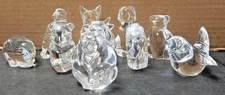 Steuben Signed Collection Of 10 Vintage Glass Animal Figures