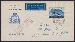 San Marino 1950 UPU 200L Illustrated FDC. CDS Cancel. Cat £25