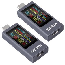 2PCS 360W USB C Tester Power Meter, 4-30V 0-12A Type-C PD Tester Digital Mult...