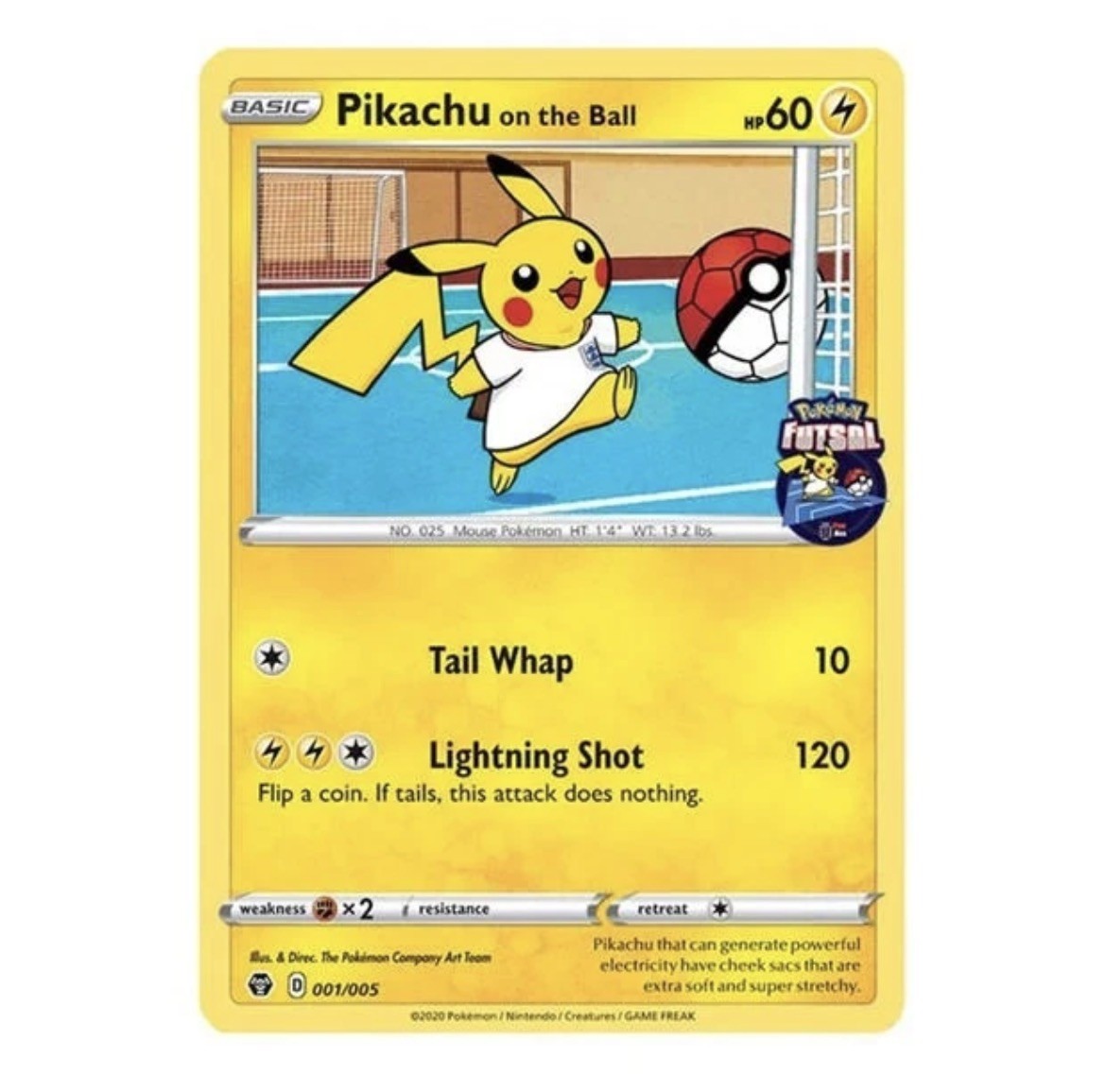 Pokémon TCG: Pikachu On The Ball 001/005 - Pokémon Futsal Promo - NM/M! Presale