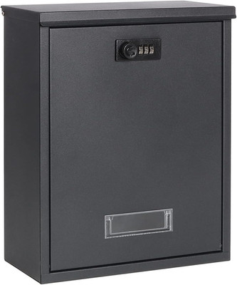 Locking Mailbox Wall Mount Combination Lock Drop Box Large Capacity with Galvani