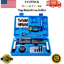 Tire Repair Kit - 68pcs Heavy Duty Tire Plug Kit, Universal Tire Repair Tools to