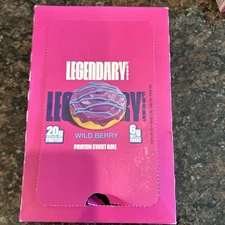 Legendary Foods Wild Berry Protein Bars 20-Open Box, 8 Individual Sealed Bars