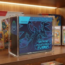 Pokemon ETB Magnetic Display Case Acrylic Protect Container Secure Sliding Lid