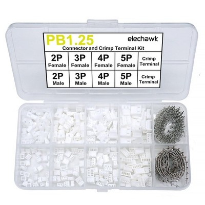 PB1.25 and Female Connectors and Crimp Terminal kit with Molex PicoBlade Conn...