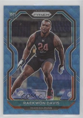 2020 Panini Prizm Blue Wave 178/199 Raekwon Davis #341 Rookie RC 05u8
