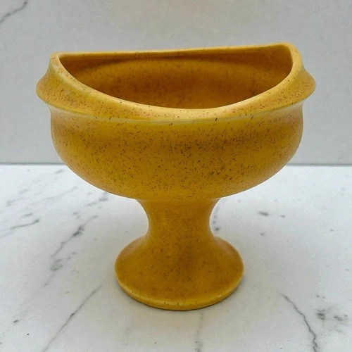 Vintage McCoy Pottery Floraline Pedestal Planter Speckled Pot Matte 5”x5.5”
