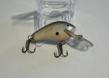 Vintage Unknown Custom Balsa Fishing Lure Crank Bait White Purple Red Bagley