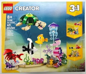 LEGO Creator:31158 Sea Animals, 31128 Dolphin Turtle, 30472 Parrot, 30571, 30688