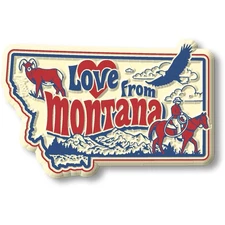 "Love from Montana" Vintage State Magnet by Classic Magnets