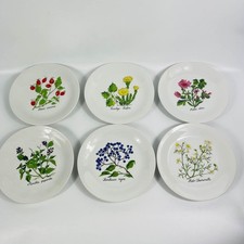 Seltmann Weiden Bavaria W Germany Porcelain 7.5 Plates Botanical