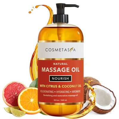 Natural Nourishing Coconut & Citrus Massage Oil 8.8 fl Oz