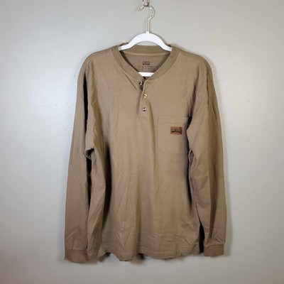 Big Smith Henley Long Sleeve Work Shirt Mens Medium M