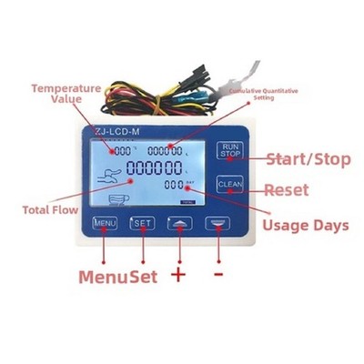 Intelligenter Durchflusssensor 1/4 Zoll LCD Display Wasserdurchfluss Menge