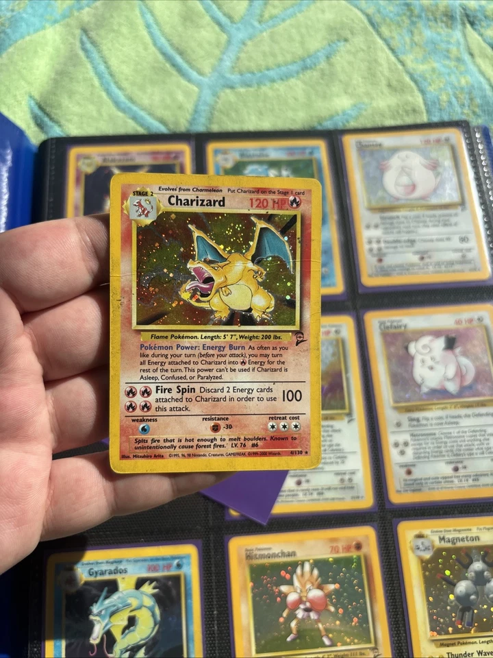 Base Set 2 130/130 100% Complete 2000 Set Charizard Pokemon WOTC [MP-DMG] - Image 2 of 4