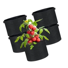 JJGoo 5 Pack Potato Grow Bags 7 Gallon with Flap, Heavy Duty Fabric with Hand...