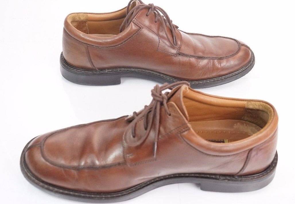 SAOLA JOHNSTON & MURPHY 10 M uomo marrone punta spaccata Oxford modello 020 92184 suole in gomma