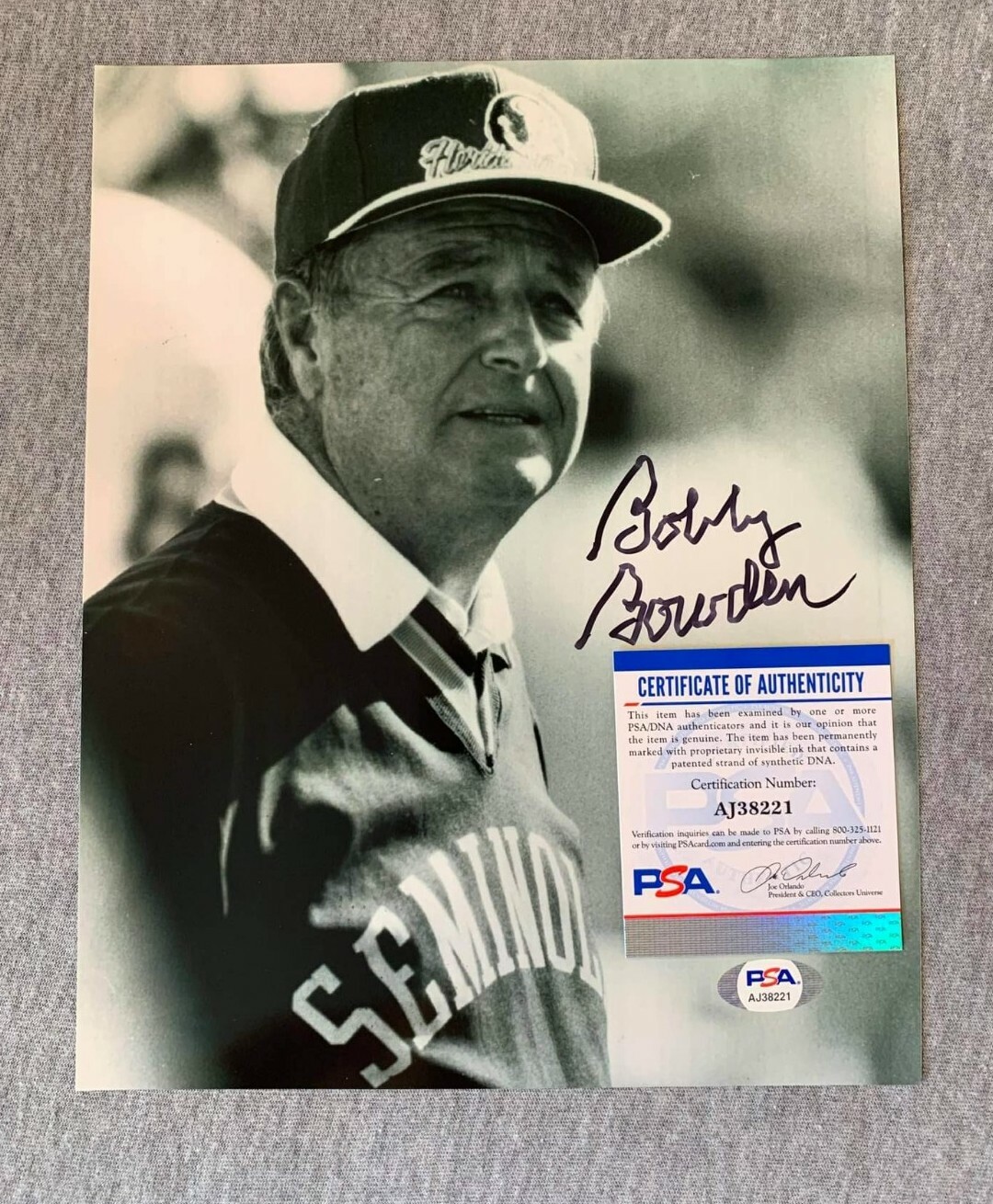 Bobby Bowden Autographed Signed Florida State Seminoles - 8x10 PORTRAIT PHOTO PSA/DNA AJ38221 