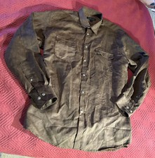 Michelsons Studio London Mens Button-up Long Sleeve Shirt Large Soft Brown