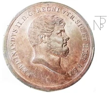 Naples-Two Sicilies (Ferdinand II of Bourbon) 10 Tornesi 1859-FDC.