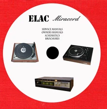 Elac Miracord brochures, schematics, service manuals on 1 dvd in pdf format 