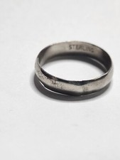 VINTAGE STERLING SILVER 4mm BAND RING SIZE 6.25