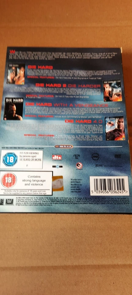 DIE HARD QUADRILOGY - 4 FILM DVD BOX SET - CERT 18 - BRUCE WILLIS - Image 3 of 3