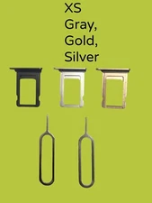 Iphone XS, XS Max SINGLE Sim Card Holder tray with sim eject tool, All colors