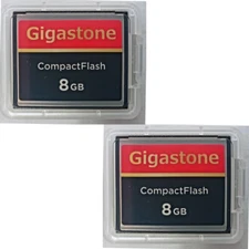 2 x Dane-Elec/Gigastone CF 8 GB 8GB Compact Flash Memory Card for Canon Nikon 