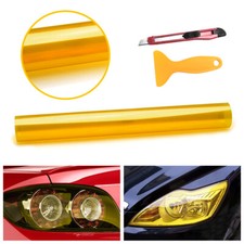 Gloss Golden Yellow Tint Headlight 3000k Light Fog Taillight Vinyl Film