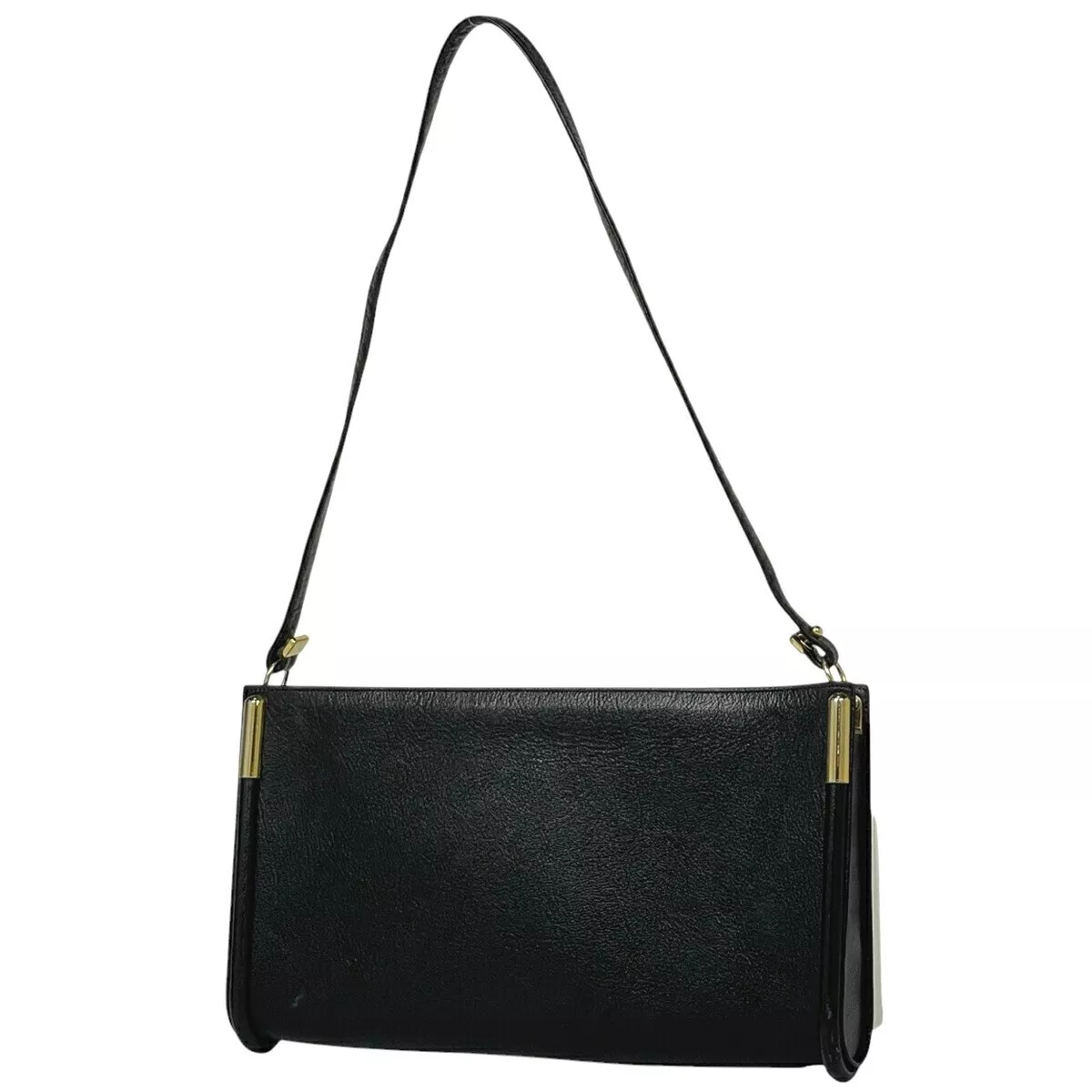 Christian Dior Sac à Bandoulière Cuir Pochette Sac Noir Or Hardwear