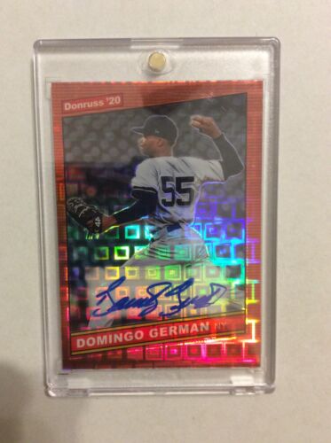 2020 DONRUSS OPTIC RED PANDORA PRIZM 24/25 DOMINGO GERMAN AUTOGRAPH
