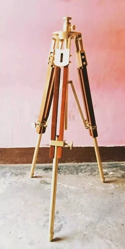 Wooden Tripod Nautical -Theater Stage Industrial Nautical 40" - Picture 10 of 10