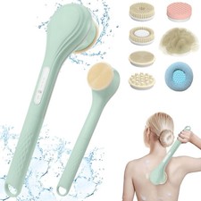 Elektrische Körperbürste Duschbürste Rückenbürste mit Langer Griff Badebürste