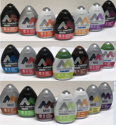 LOT OF 10 MIO KOOL AID CRYSTAL LIGHT Liquid Water Enhancer Variety