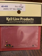 Keil-Line Models 48-455 Jewels Green .121” diameter NOS