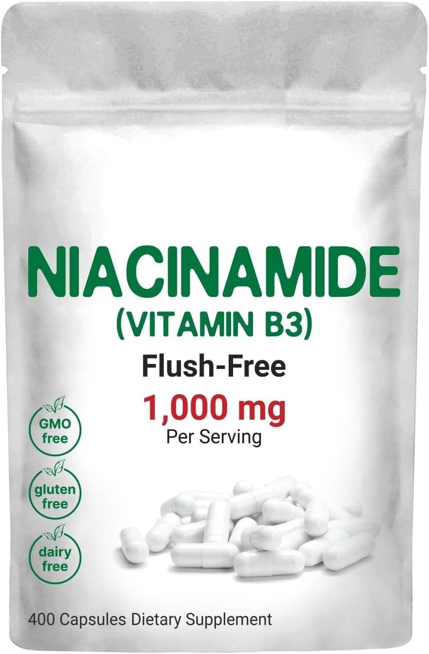 Не содержит ниацина 1000 мг никотинамида 400 капсул витамина В3 не содержит ГМО и глютена 5790₽