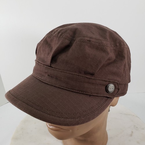 Oakley Hat Army Cadet Cap Brown Cotton sz 7 Fitted Canvas - Picture 10 of 15