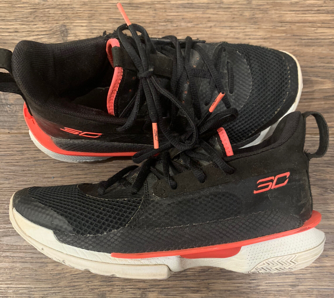 Size 7 (GS) - Under Armour Curry 7 Low Beta Red 2021 for sale