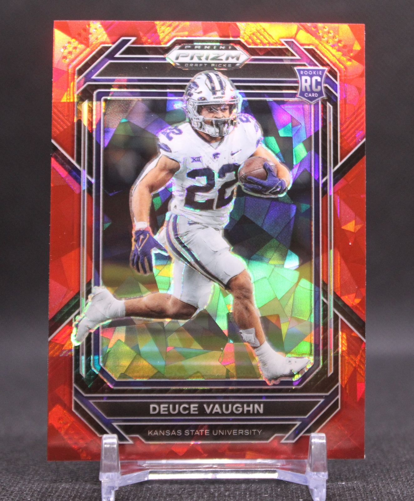 Deuce Vaughn #126 2023 Panini Prizm Draft Picks Prizms Red Ice Kansas State