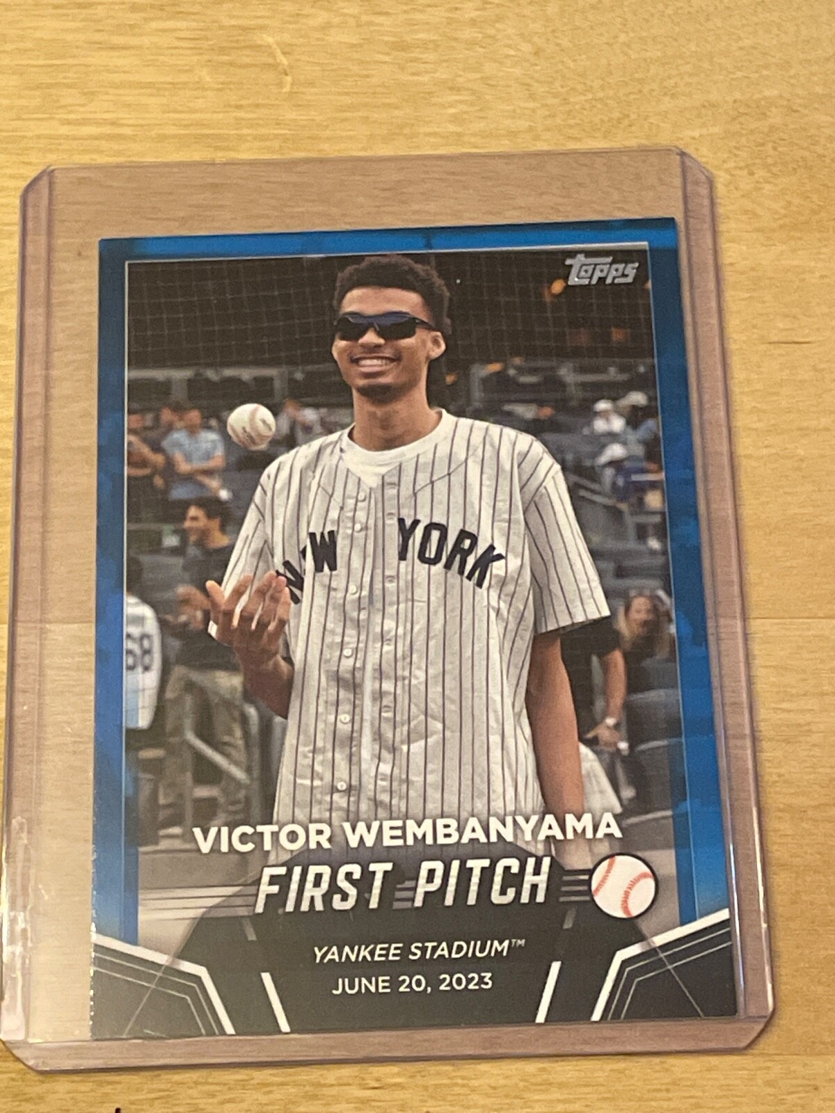 2024 Topps Series 2 - 2024 First Pitch Blue #FP-1 Victor Wembanyama