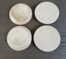 4 Pack Piano Caster Cups Solid Wooden Standard Floor Protectors Set