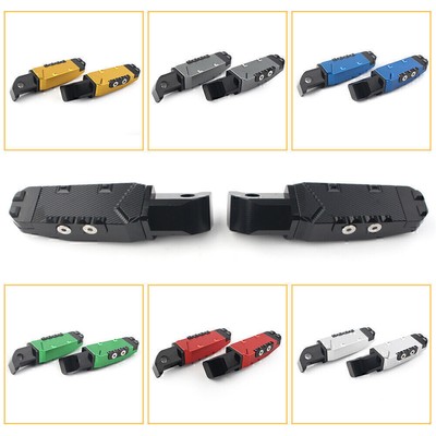 CNC Aluminum Rear Passenger Footrests Foot Pegs Pedal Pads For Yamaha FZ1 YZF R3