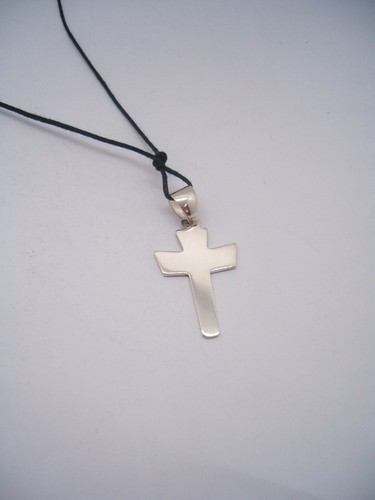 Cruz de Plata 925 Con Gargantilla En Cable - Colgante - Santa Cruz Crucifijo - Imagen 4 de 6