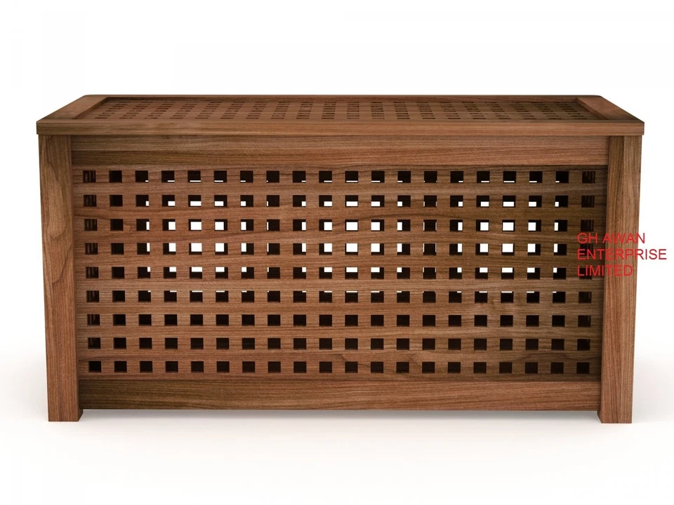 IKEA HOL Storage Home Living Room Corner Table Solid Acacia Wood Brown 98x50cm - Image 3 of 3