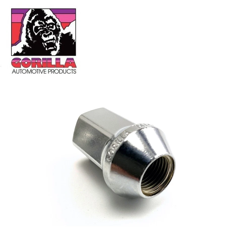 24 Gorilla Large Seat OEM Factory Stock Style Chrome Wheel Lug Nuts 14x1.5 14mm - Image 3 of 4