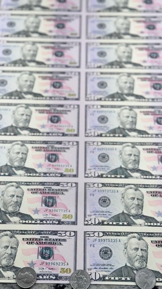 2009 $50 dollars 16 Note bills Sheet FORT WORTH Texas Uncut Currency Brand new - Image 3 of 4