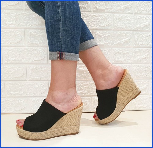 Baiomawzh Donna Gladiatore Piattaforma Zeppe Espadrillas Punta Aperta