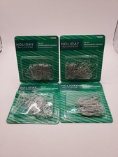 Lot of 4 Holiday Living 75ct Each Silver Ornament Hooks 300 total 16090 New 